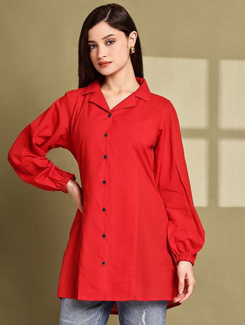 women lapel collar long sleeve regular fit shirt - 22185044 -  Standard Image - 0