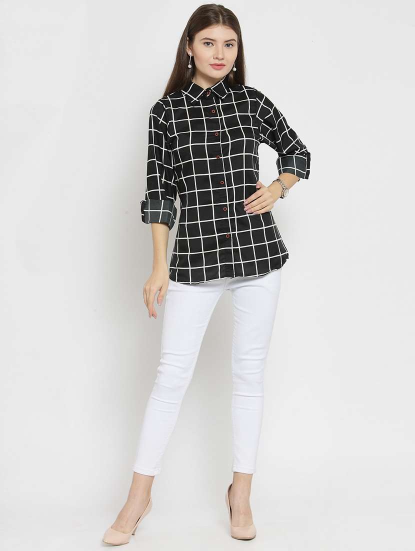 women collared long sleeve regular fit shirt - 22185049 -  Standard Image - 5