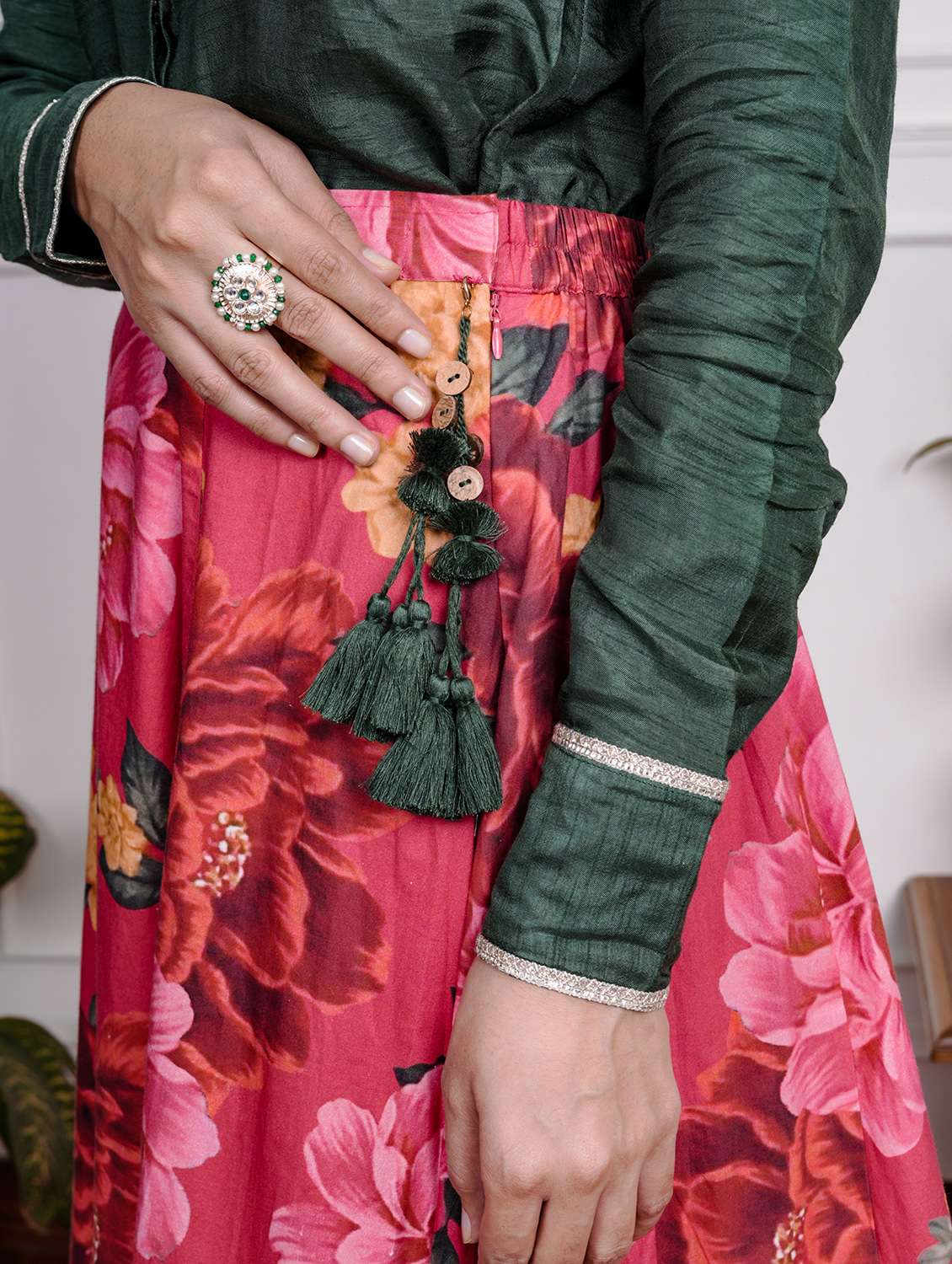 women solid long sleeve skirt top set - 22185063 -  Standard Image - 5