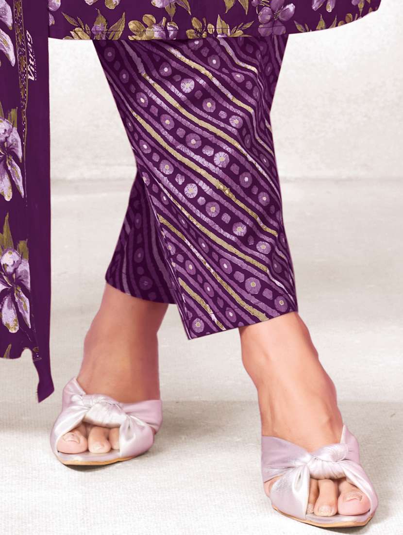 women floral printed three quarter sleeve kurta pant with dupatta set - 22185140 -  Standard Image - 3