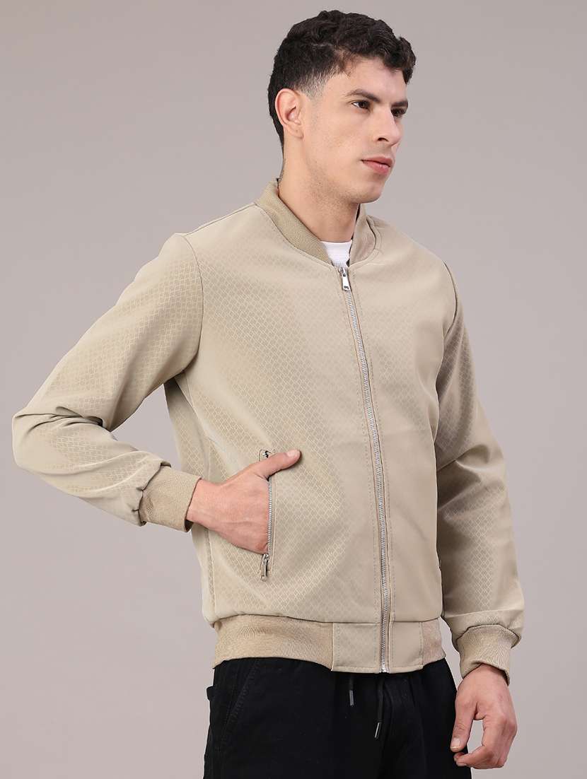 men solid long sleeve bomber jacket - 22185305 -  Standard Image - 3