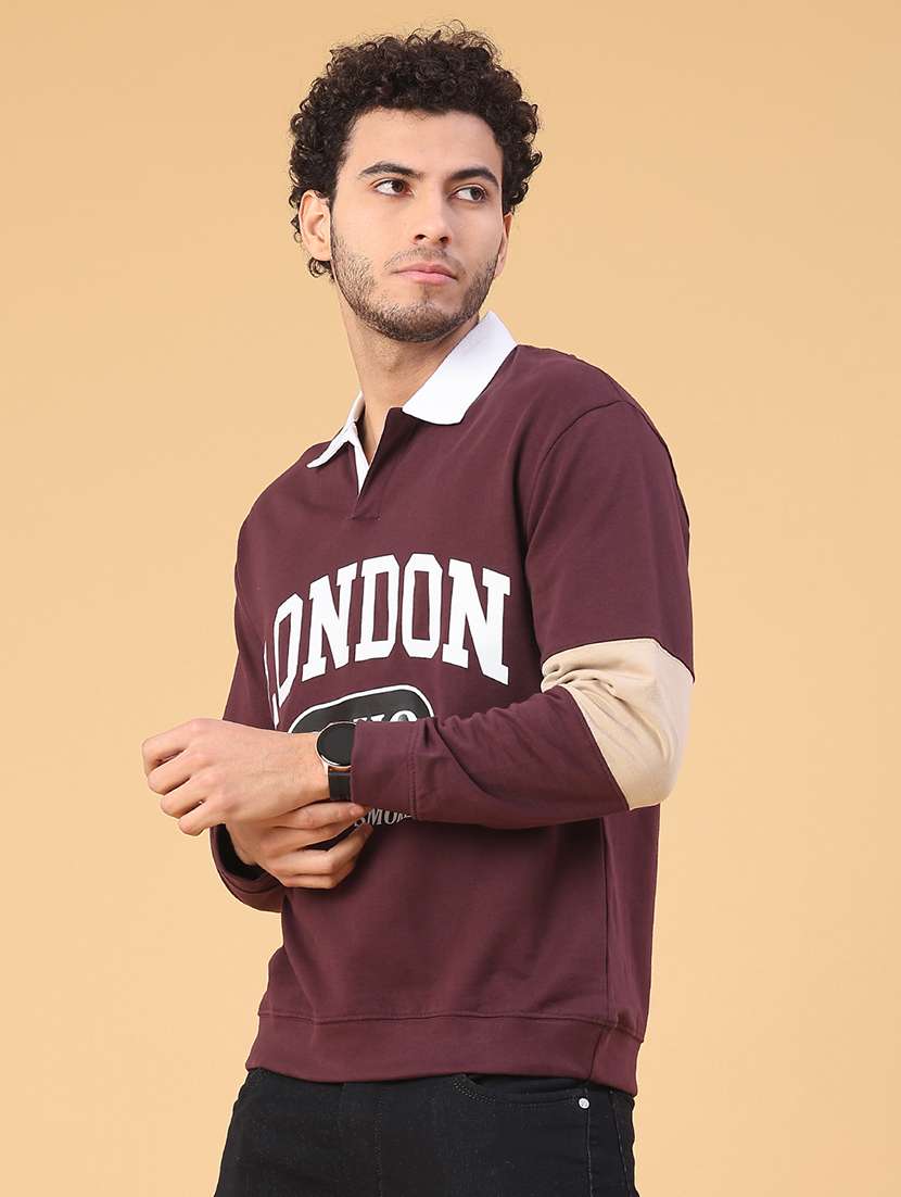 men typographic long sleeve regular fit sweatshirt - 22185315 -  Standard Image - 3