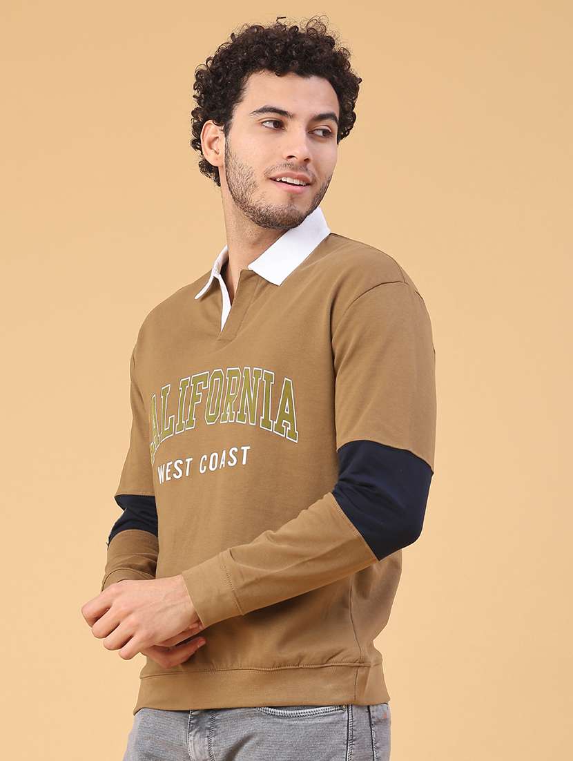 men typographic long sleeve regular fit sweatshirt - 22185317 -  Standard Image - 3