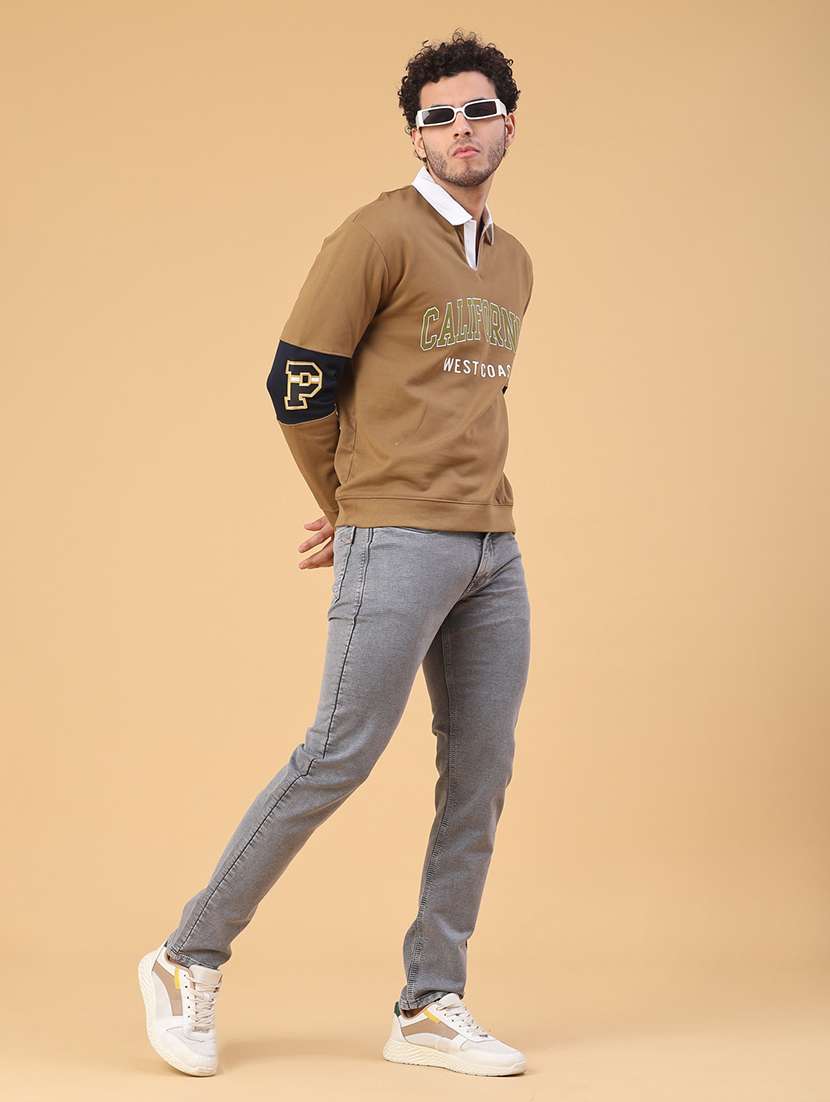 men typographic long sleeve regular fit sweatshirt - 22185317 -  Standard Image - 5