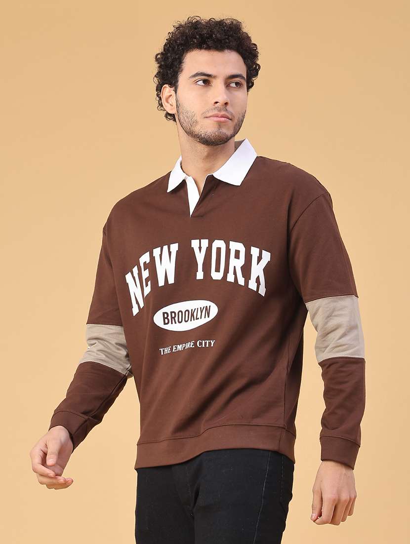 men typographic long sleeve regular fit sweatshirt - 22185318 -  Standard Image - 3