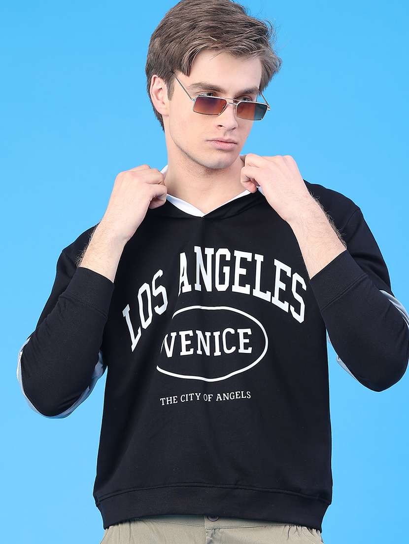 men typographic long sleeve regular fit sweatshirt