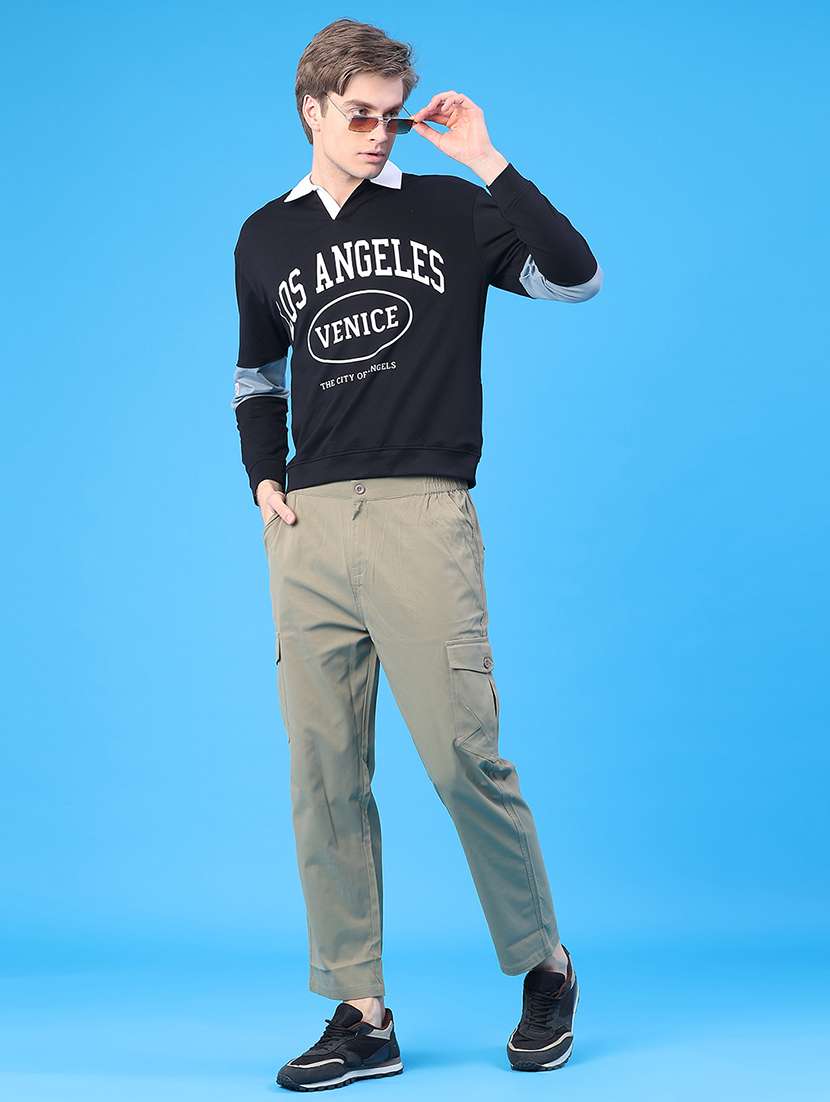 men typographic long sleeve regular fit sweatshirt - 22185319 -  Standard Image - 5