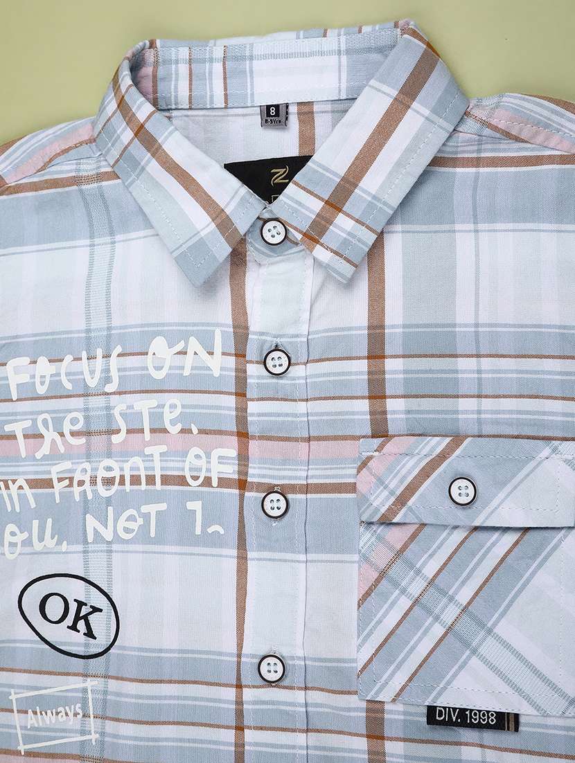 Boys Checkered Short Sleeve Casual Shirt - 22185320 -  Standard Image - 3