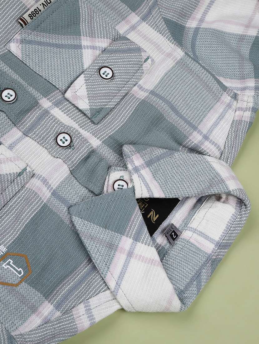 boys checkered short sleeve casual shirt - 22185326 -  Standard Image - 3