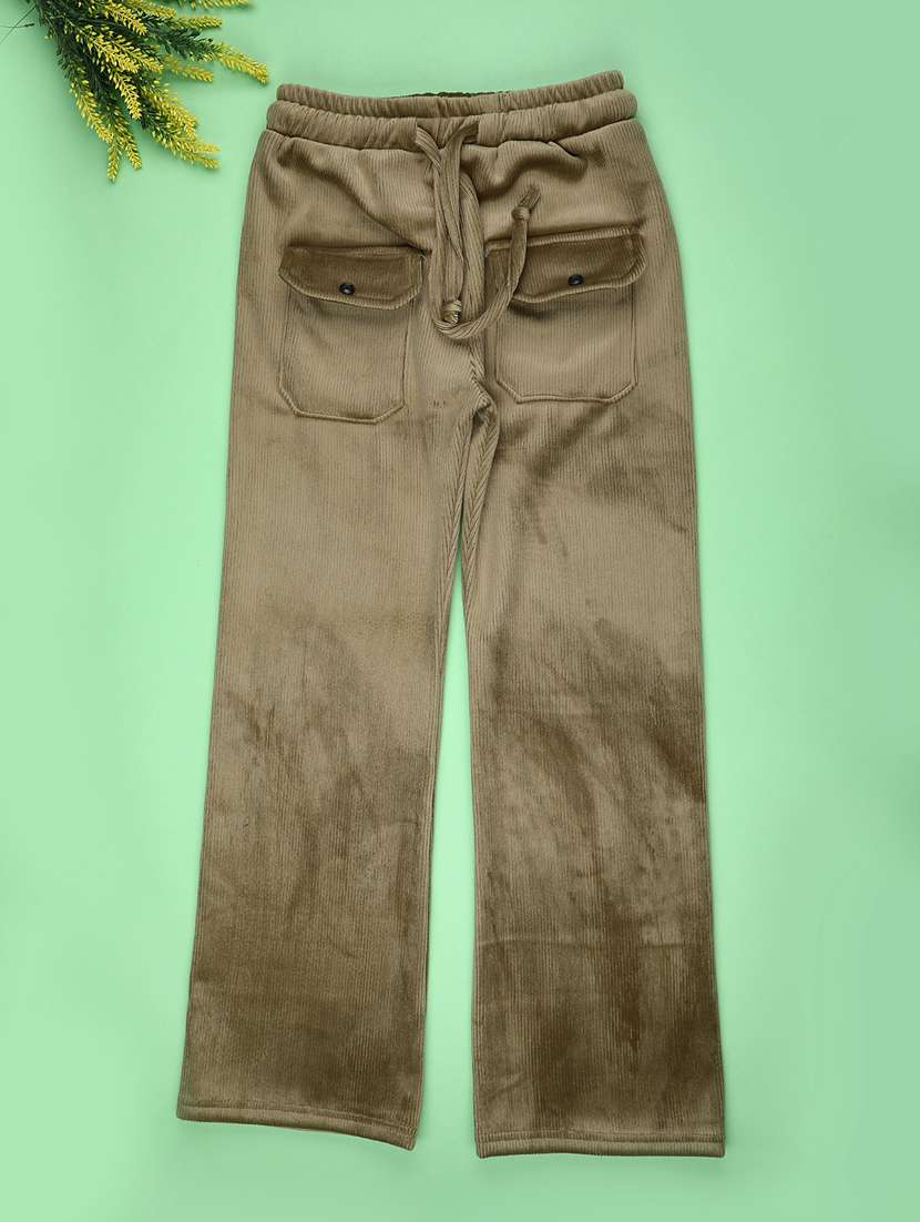 girls solid mid rise nightwear pyjama