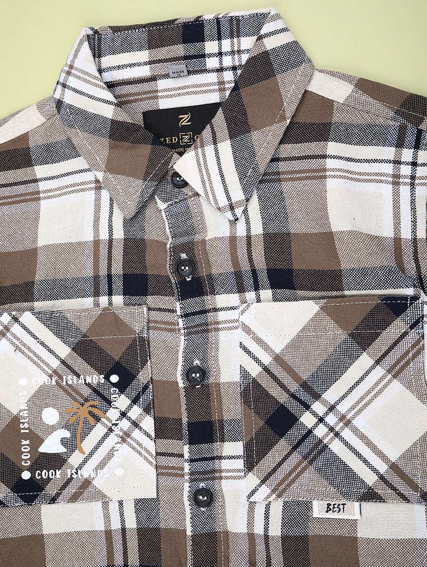 boys checkered long sleeve casual shirt - 22185348 -  Standard Image - 3
