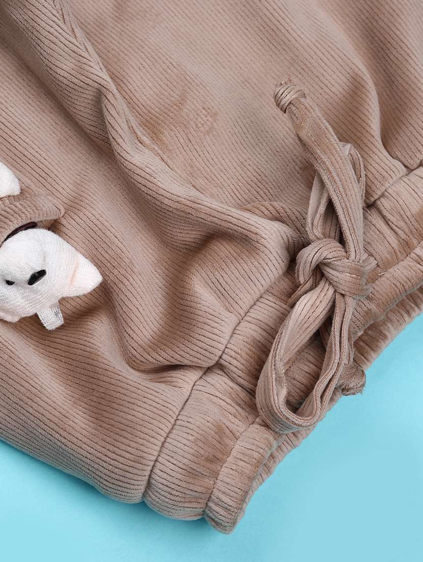 girls solid mid rise nightwear pyjama - 22185356 -  Standard Image - 3