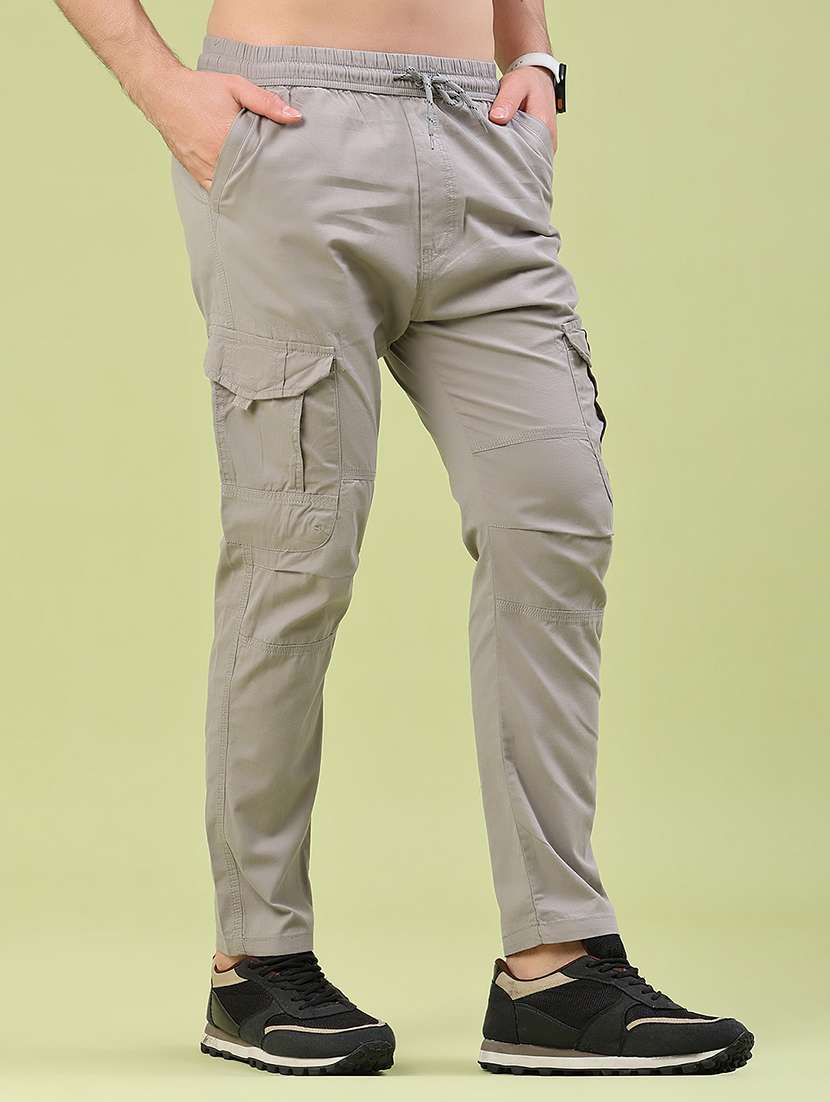 men solid mid rise cargo pant - 22185385 -  Standard Image - 3