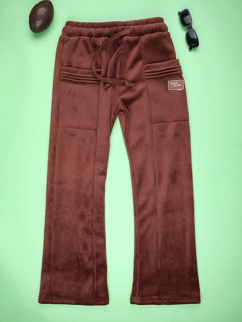 girls solid mid rise nightwear pyjama