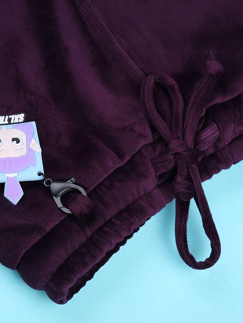 girls solid mid rise nightwear pyjama - 22185459 -  Standard Image - 3