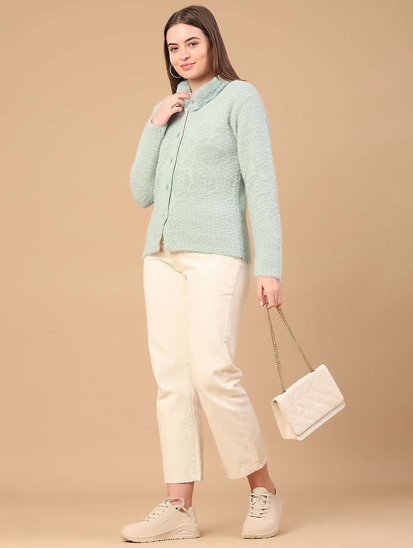 women self design long sleeve cardigan - 22185494 -  Standard Image - 5