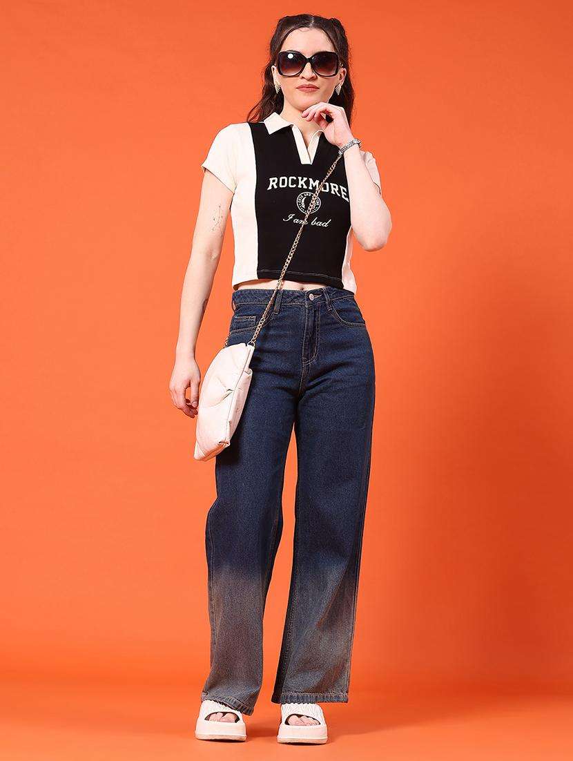 women printed short sleeve crop t-shirt - 22185558 -  Standard Image - 5