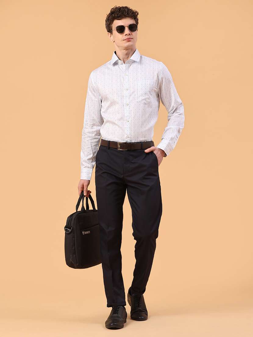 men printed long sleeve slim fit formal shirt - 22185584 -  Standard Image - 5