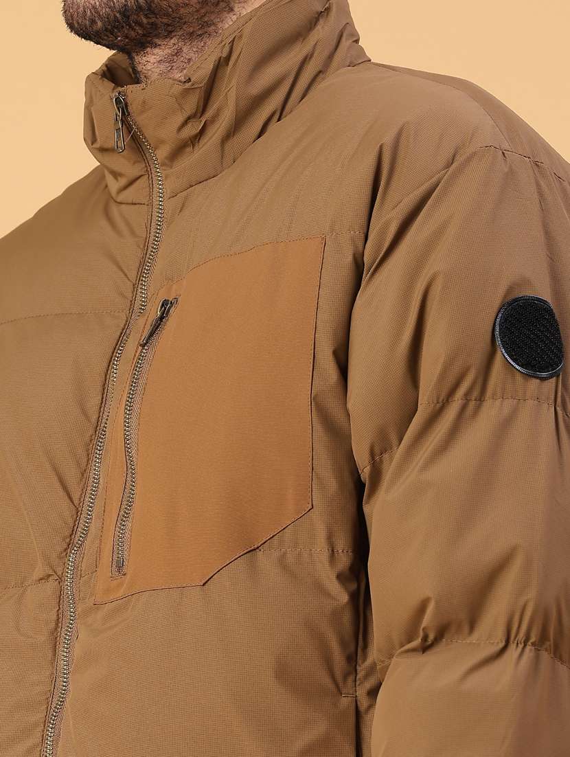 men solid long sleeve puffer jacket - 22185594 -  Standard Image - 5