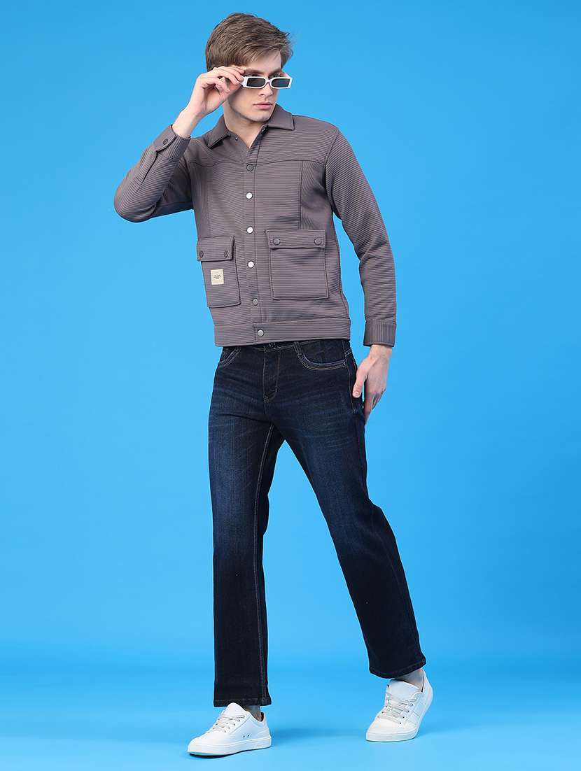 Men Washed Mid Rise Full Length Straight Fit Jeans - 22185603 -  Standard Image - 5