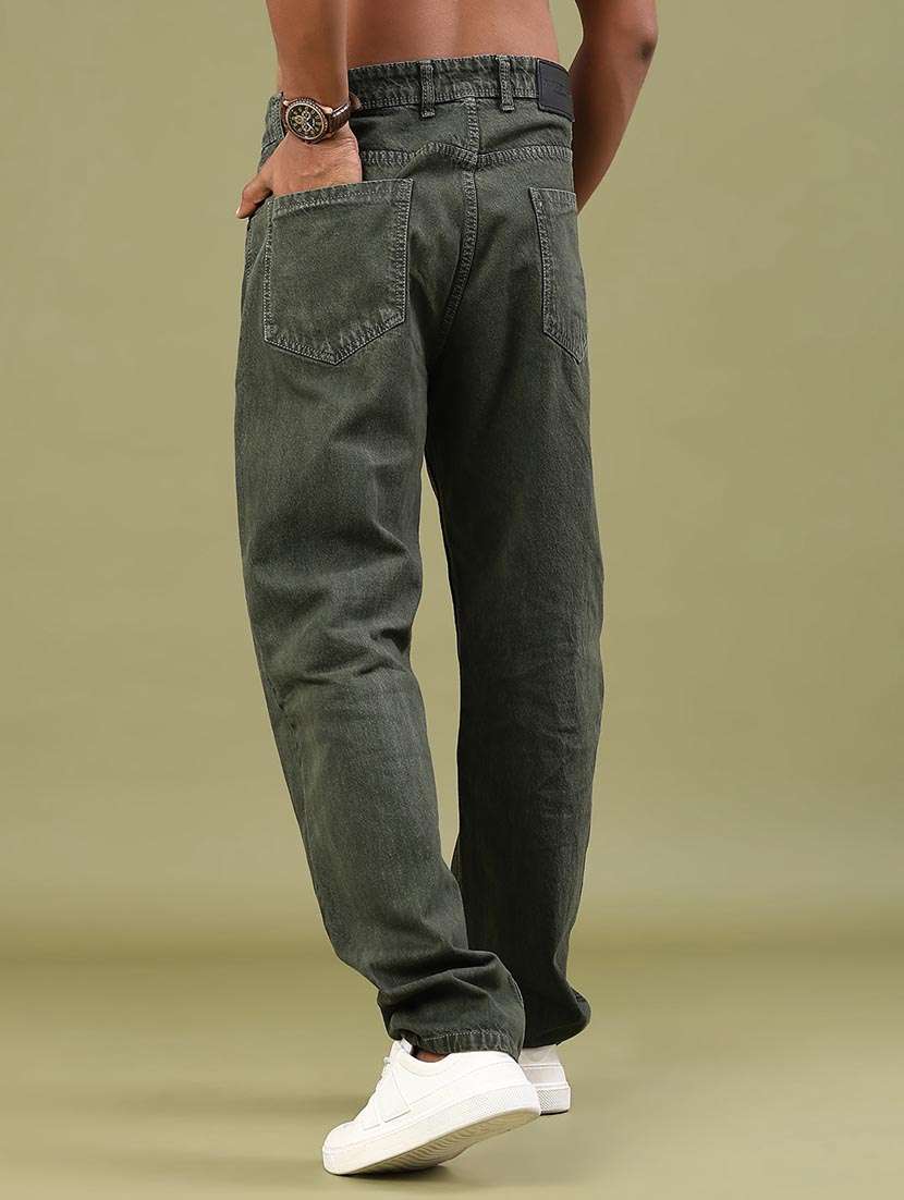 men plain mid rise full length straight jeans - 22185609 -  Standard Image - 3