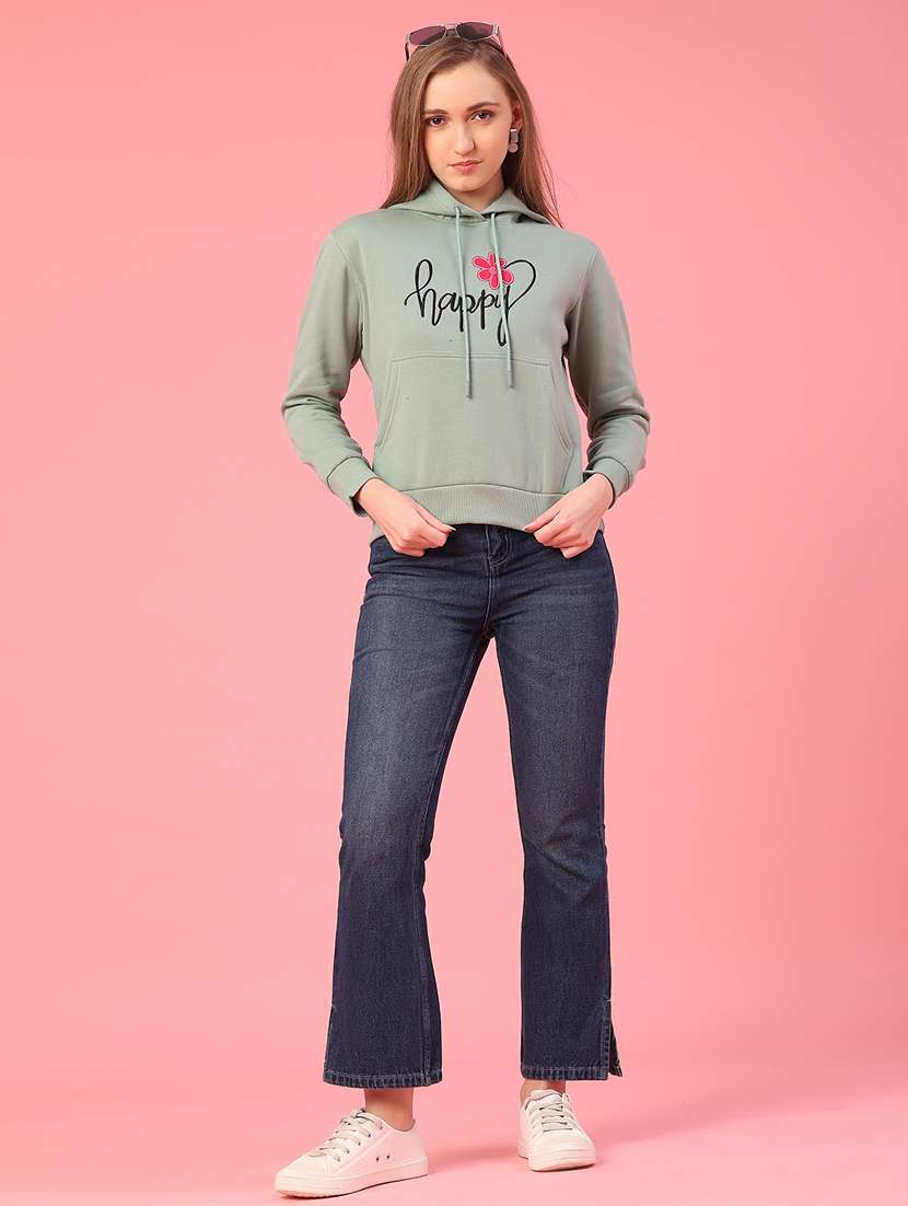 women printed long sleeve hooded sweatshirt - 22185663 -  Standard Image - 5