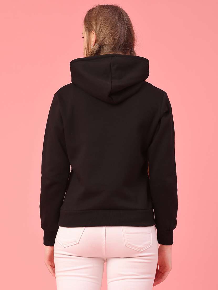 women embroidered long sleeve hooded sweatshirt - 22185664 -  Standard Image - 3