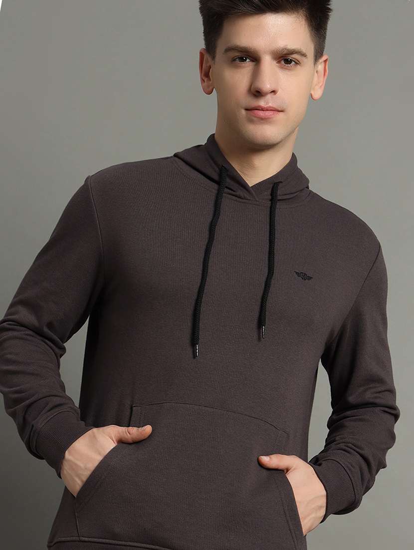 men solid long sleeve regualr fit sweatshirt