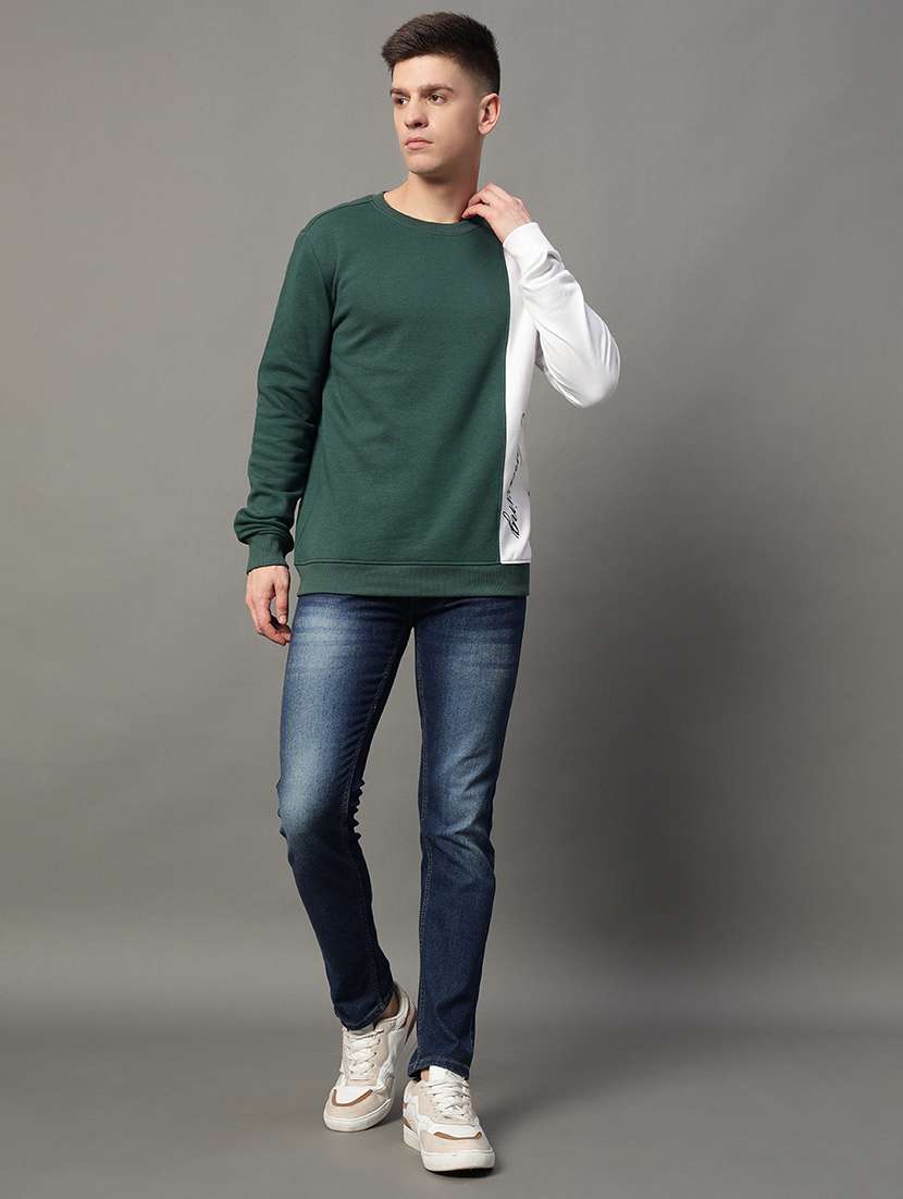 men color block long sleeve regular fit sweatshirt - 22185828 -  Standard Image - 3