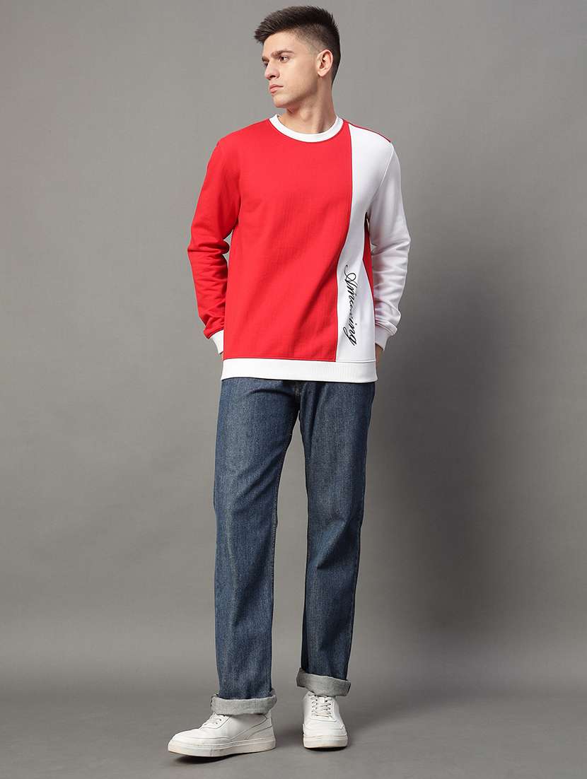 men color block long sleeve regular fit sweatshirt - 22185829 -  Standard Image - 3