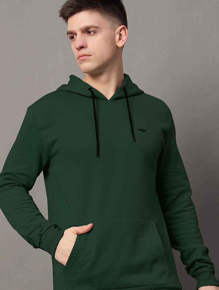 men solid long sleeve regular fit sweatshirt