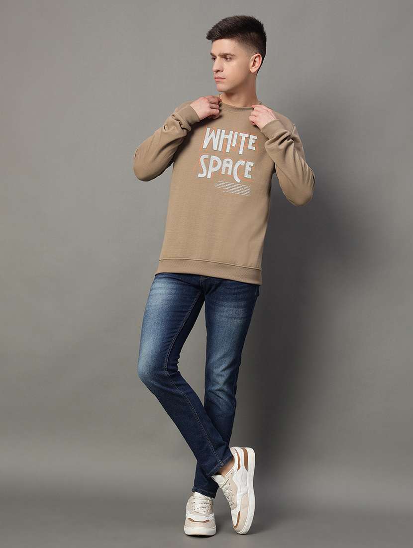 men chest print long sleeve regular fit sweatshirt - 22185853 -  Standard Image - 3