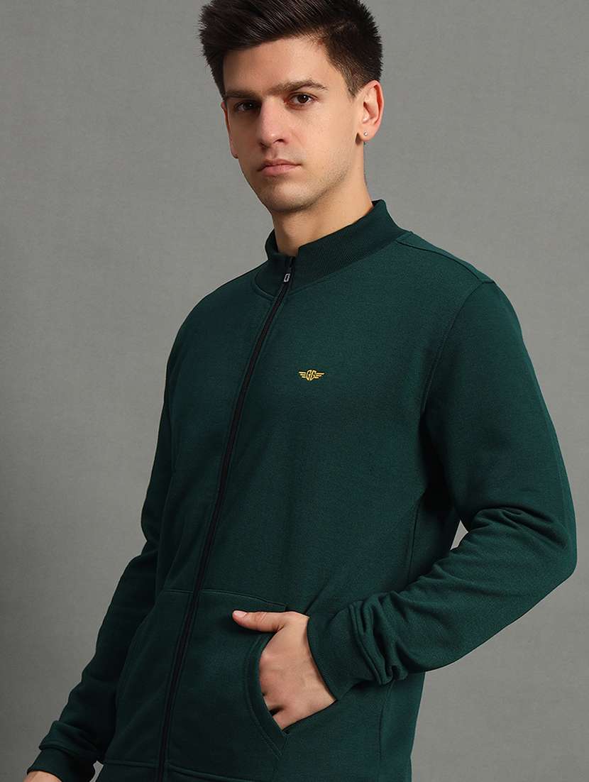 men solid long sleeve regular fit sweatshirt