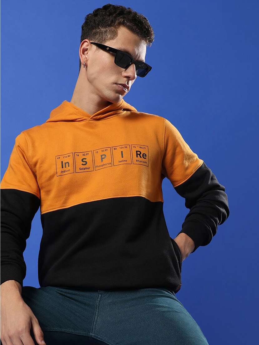 men color block long sleeve regular fit sweatshirt