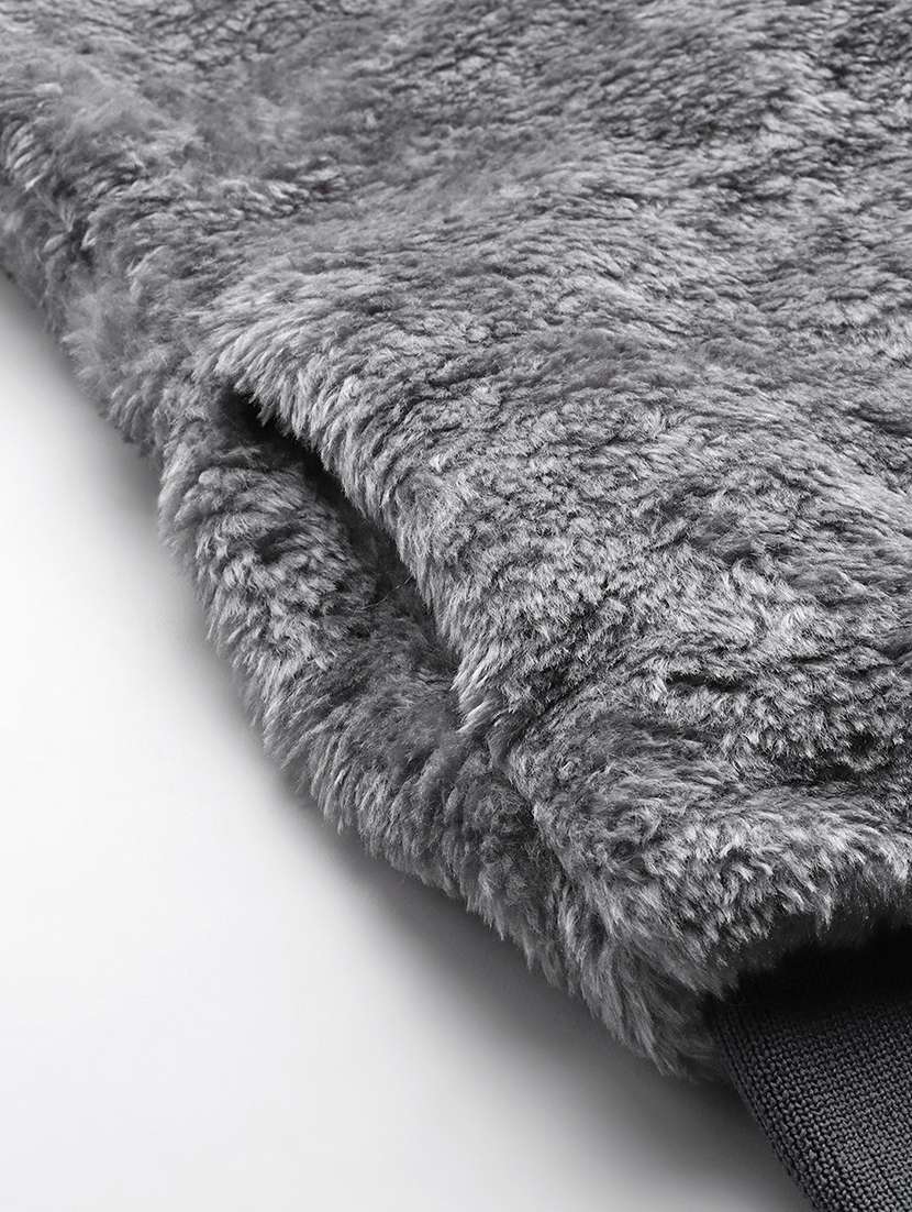 women color blocked long sleeve faux fur jacket - 22186133 -  Standard Image - 5