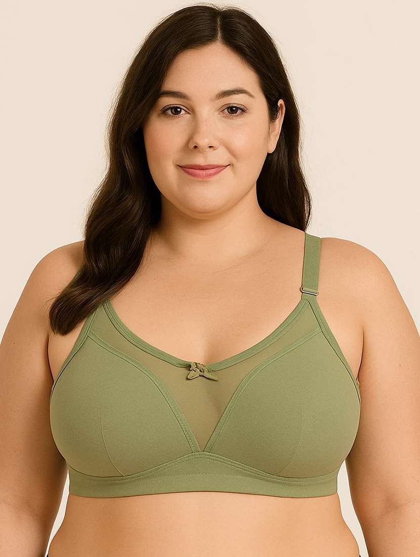 women solid non padded regular bra