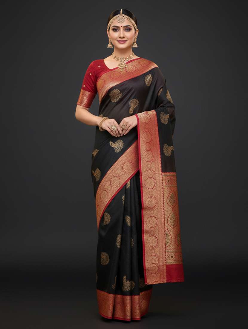 women self design bordered saree with blouse - 22186158 -  Zoom Image - 0