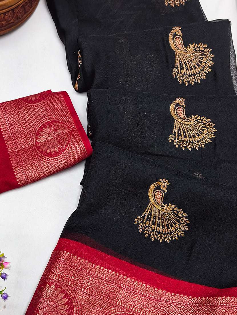 women self design bordered saree with blouse - 22186158 -  Standard Image - 5