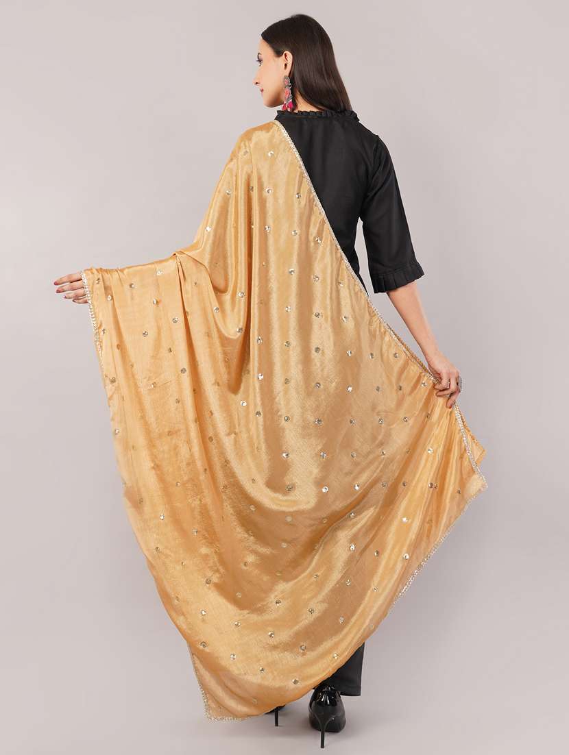 women solid with sequin work dupatta  - 22186171 -  Standard Image - 3