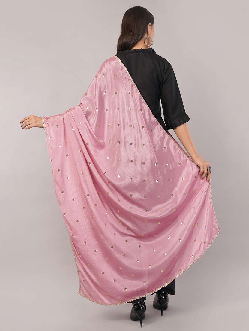 women solid with sequin work dupatta  - 22186176 -  Standard Image - 3
