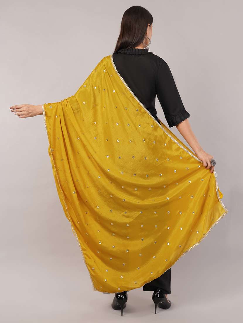 women solid with sequin work dupatta  - 22186179 -  Standard Image - 3