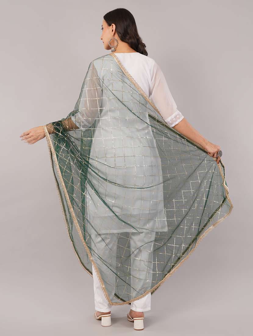 women solid with sequin work dupatta  - 22186203 -  Standard Image - 3