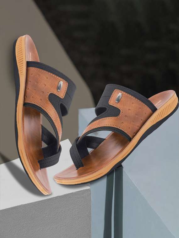 men color block toe seperator sandal