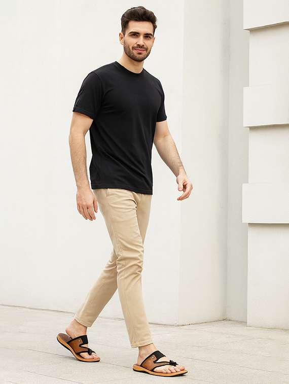 men color block toe seperator sandal - 22186246 -  Standard Image - 3