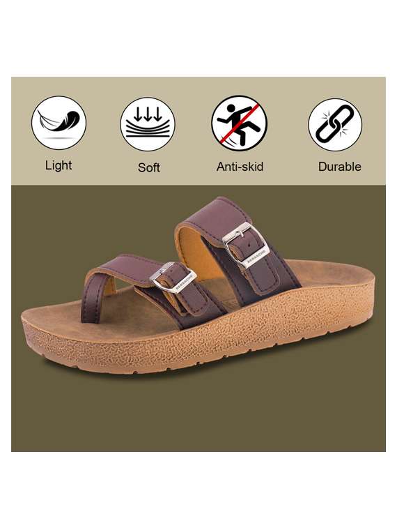 men solid toe seperator sandal - 22186254 -  Standard Image - 5