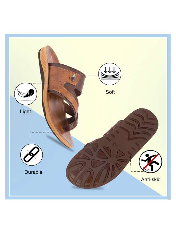 men color block toe seperator sandal - 22186255 -  Standard Image - 5