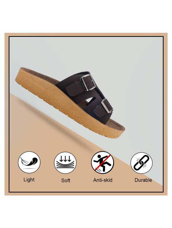 men solid toe seperator sandal - 22186259 -  Standard Image - 5