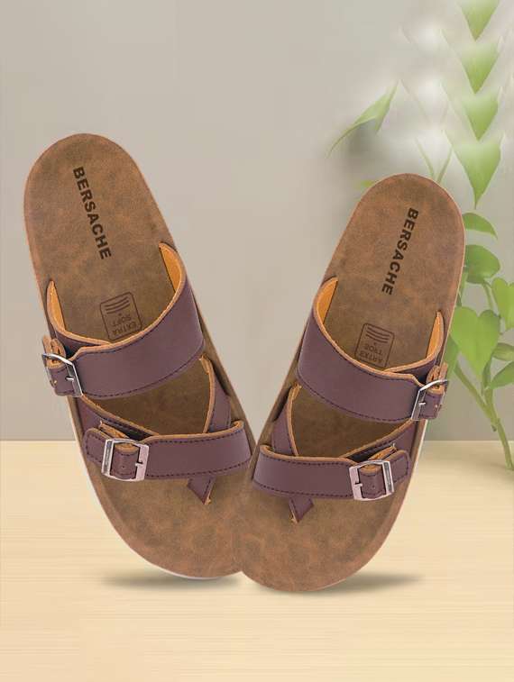 men solid toe seperator sandal