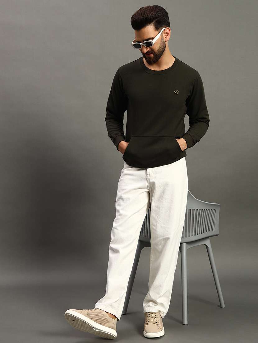 men solid long sleeve regular fit sweatshirt - 22186279 -  Standard Image - 3