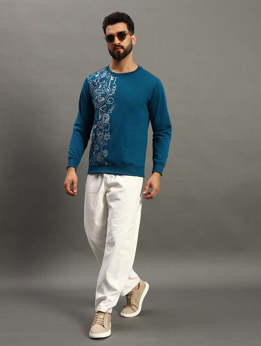 men placement print long sleeve regular fit sweatshirt - 22186283 -  Standard Image - 3